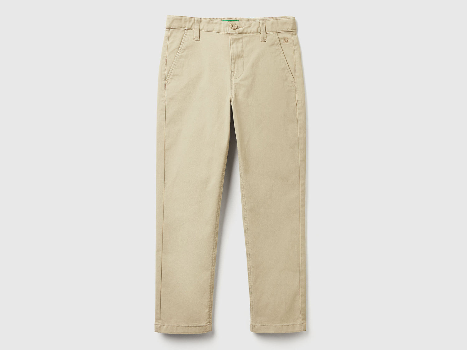 Benetton_Beige_Slim Fit Chinos in Stretch Cotton_4HM6CF04X_39A_01