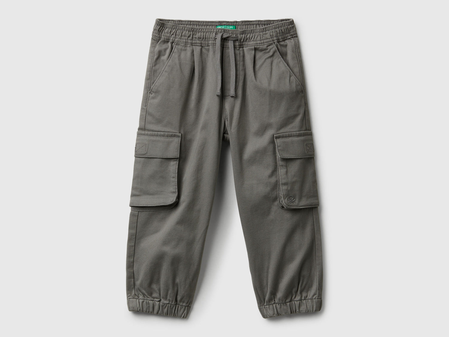 Benetton_Dark Gray_Cargo Trousers with Drawstring_4HM6GF01Z_00W_01