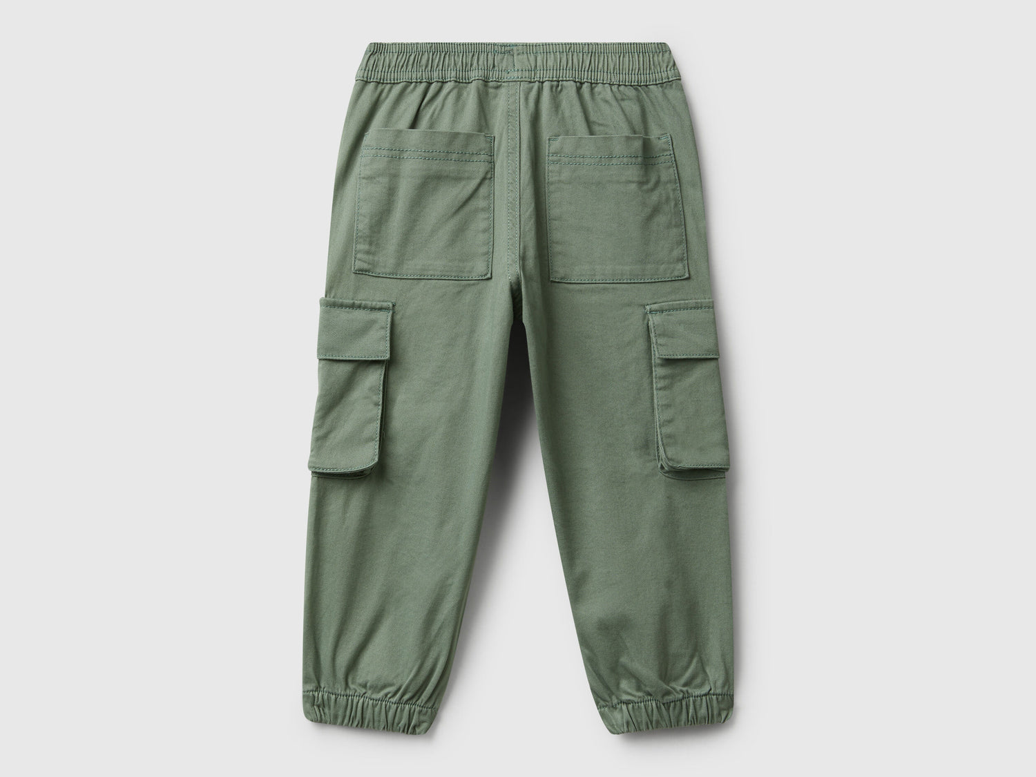 Benetton_Military Green_Cargo Trousers with Drawstring_4HM6GF01Z_075_02