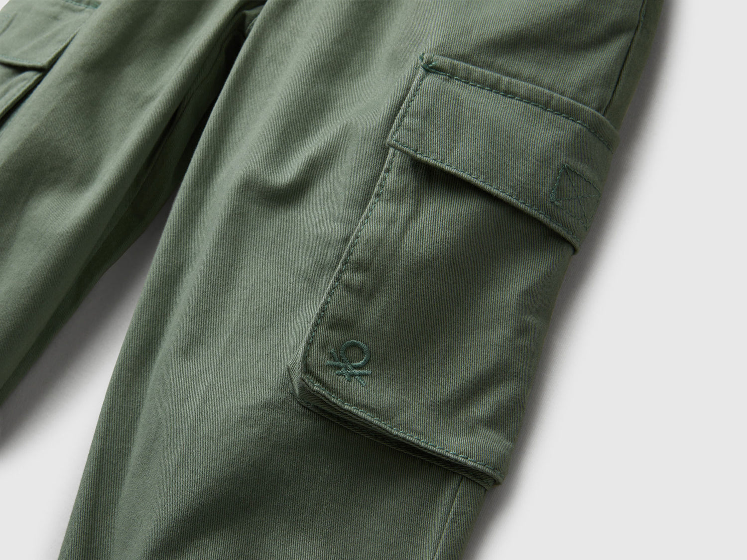 Benetton_Military Green_Cargo Trousers with Drawstring_4HM6GF01Z_075_03