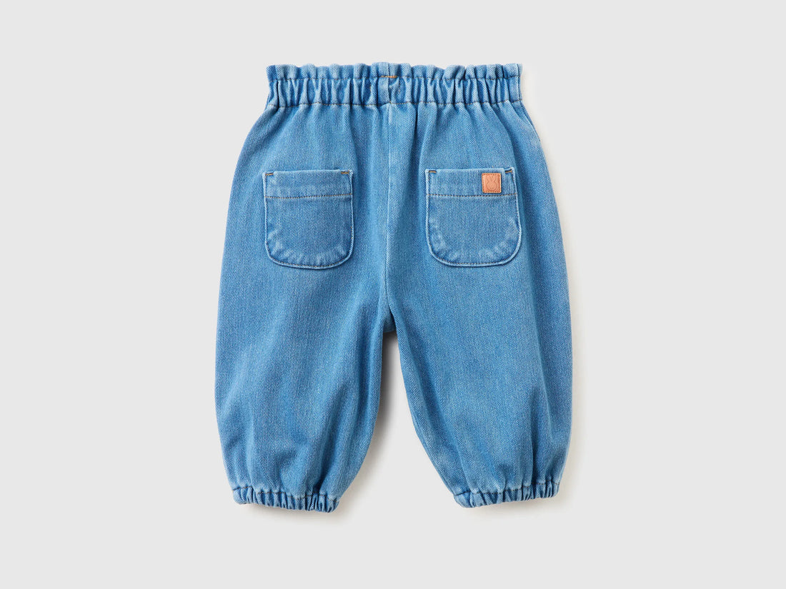 Benetton Blue Newborn Stretch Jeans SKU: 4I42AF01R_902 Image 02