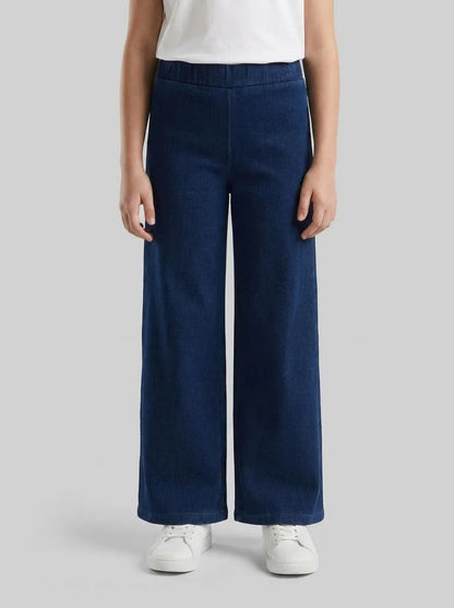 Benetton Dark Blue Girls Wide Fit Super Stretch Jeans SKU: 4I42CE04F_901 Image 00