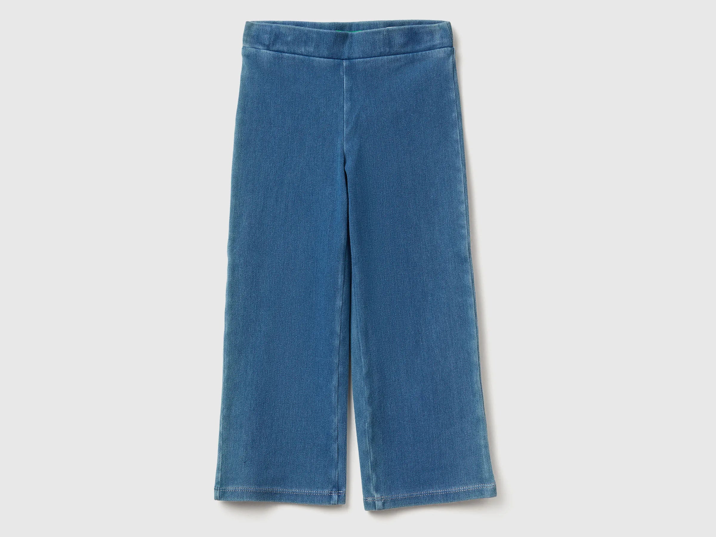 Benetton Light Blue Girls Super Stretch Jean Joggers SKU: 4I42GE02S_902 Image 01