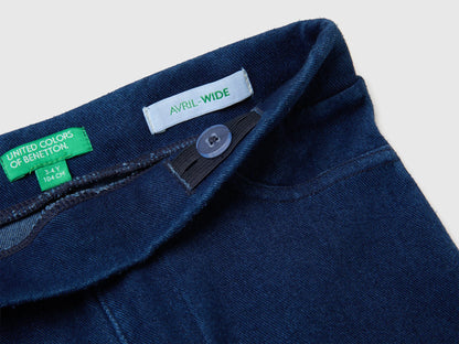 Benetton Blue Girls Wide-Fit Stretch Jeans SKU: 4I42GF036_901 Image 03