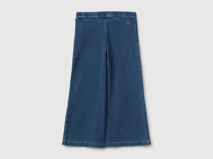 Benetton Sky Blue Girls Wide-Fit Stretch Jeans SKU: 4I42GF036_902 Image 02