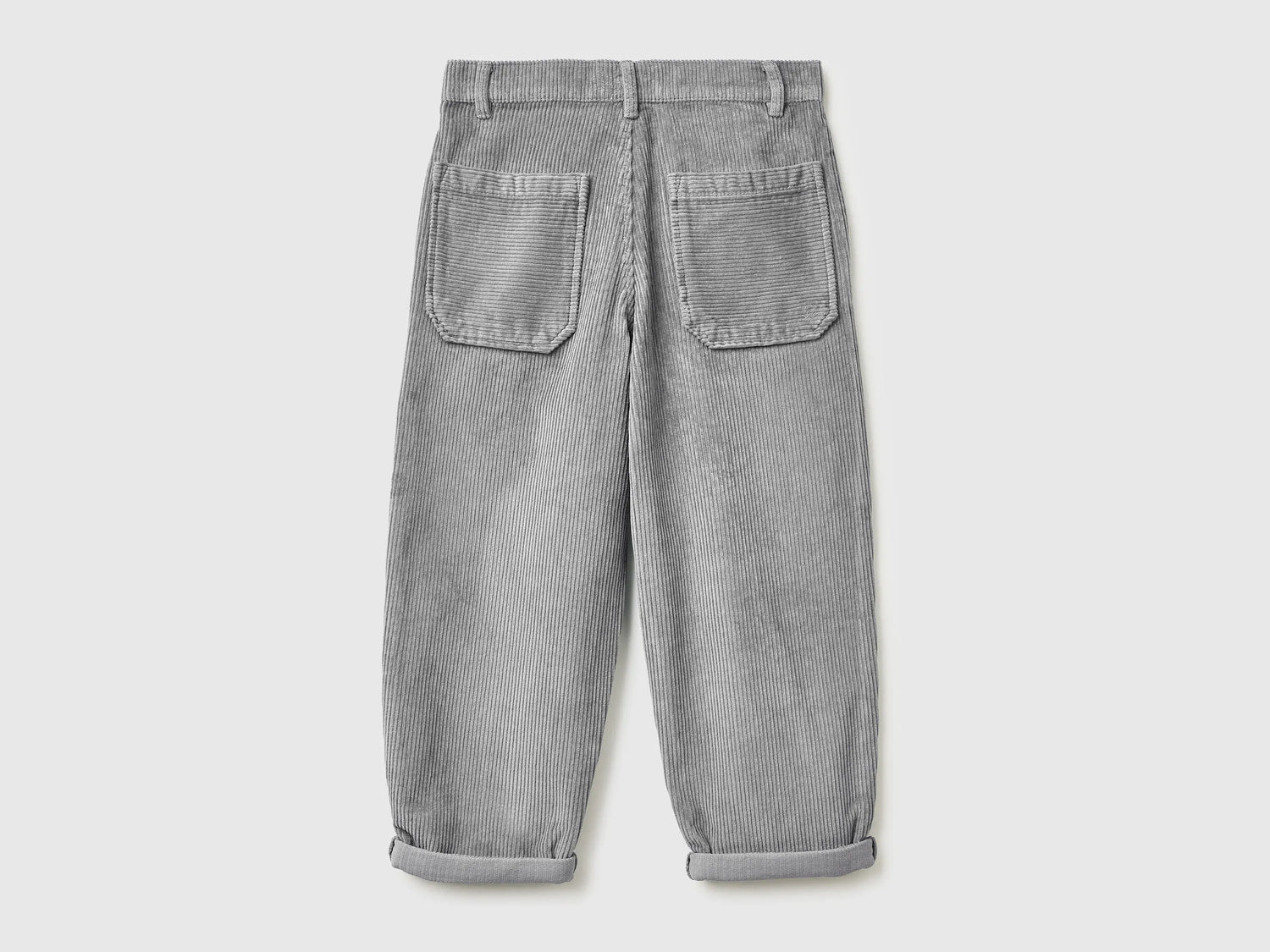 Benetton_Gray_Balloon Fit Velvet Trousers_4IKTCF058_36L_02