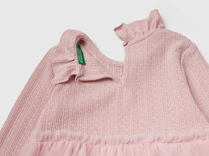 Benetton_Lilac_Dress with Tulle Collar_4JACGV02J_901_03