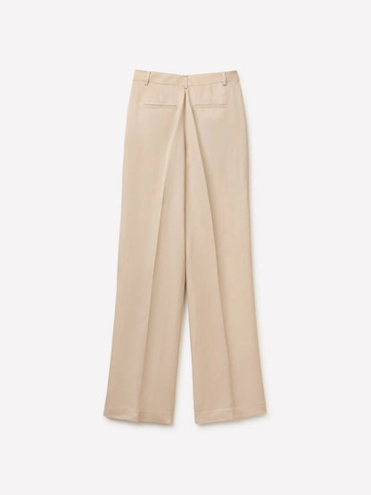 Sisley Beige Women Elegant Trousers with a Shiny Effect SKU: 4JFDLF08X_018 Image 02