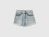Benetton Light blue Girls Denim Shorts with Embroidery SKU: 4KEHC904O_901 Image 01