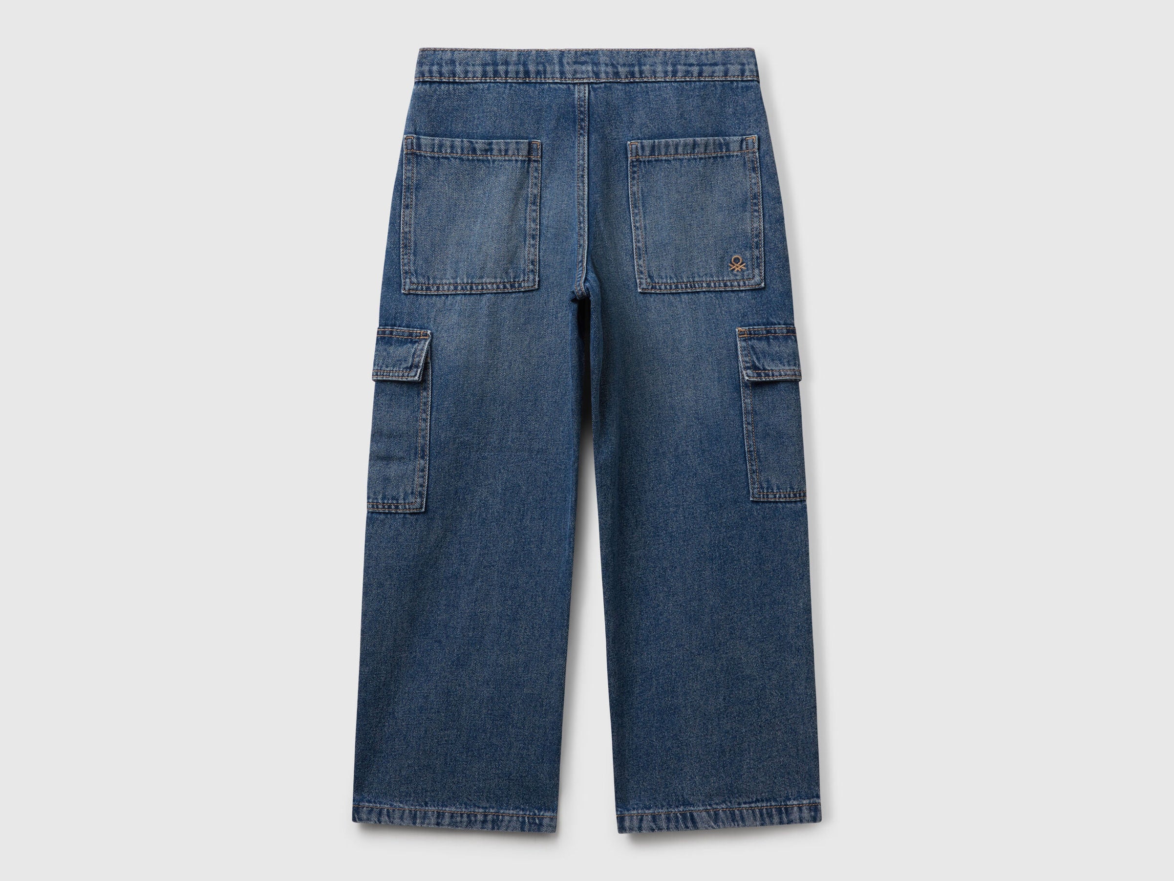Benetton_Blue_Loose Fit Cargo Jeans_4KEHCF04V_901_02