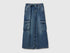 Benetton Blue Girls Wide-Fit Cargo Jeans SKU: 4KEHCF05I_901 Image 01