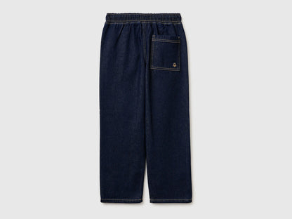 Benetton Dark Blue Boys Jogger-Style Jeans SKU: 4KEHCF05K_901 Image 02