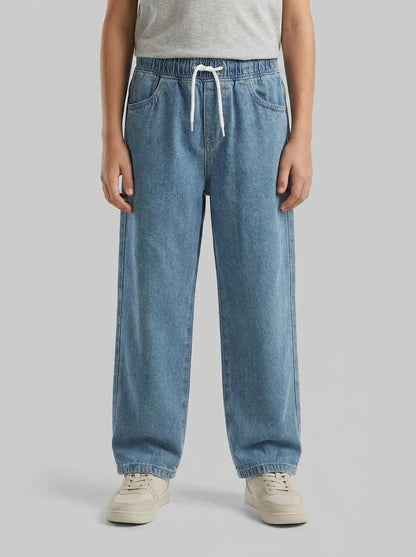 Benetton Light Blue Boys Jogger-Style Jeans SKU: 4KEHCF05K_903 Image 00