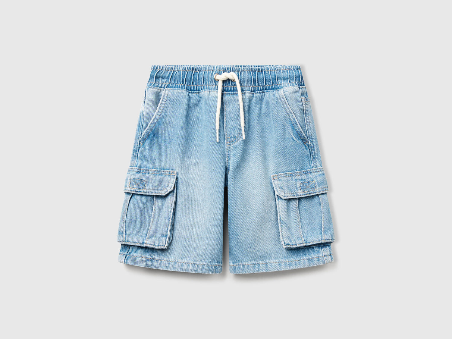 Benetton_Cargo Bermudas with Drawstring_4KEHG902Q_902_01