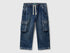 Benetton_Dark Blue_Cargo Jeans with Drawstring_4KEHGF02N_901_01