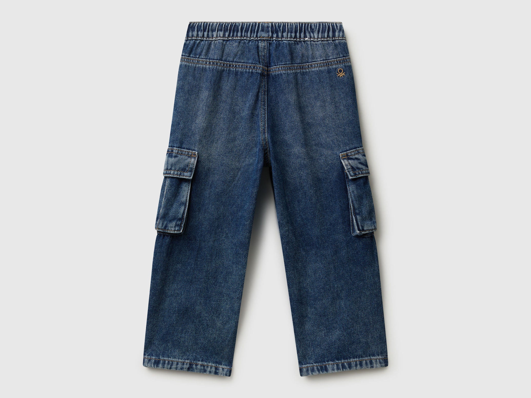 Benetton_Dark Blue_Cargo Jeans with Drawstring_4KEHGF02N_901_02