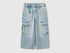 Benetton Blue Boys Loose-Fit Cargo Jeans SKU: 4KEHGF02X_902 Image 01