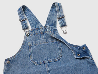 Benetton Light Blue Girls Denim Overall Skirt SKU: 4KEHGT00U_901 Image 03