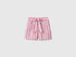 Benetton Multi-Color Girls Striped Shorts with Sash SKU: 4KFZC904T_70Z Image 01