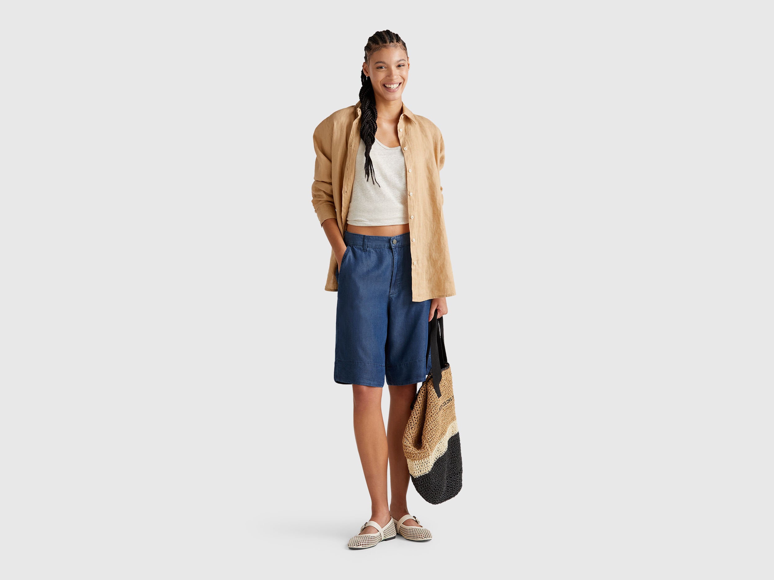 Benetton_Bermudas in Chambray_4KHND9020_901_03
