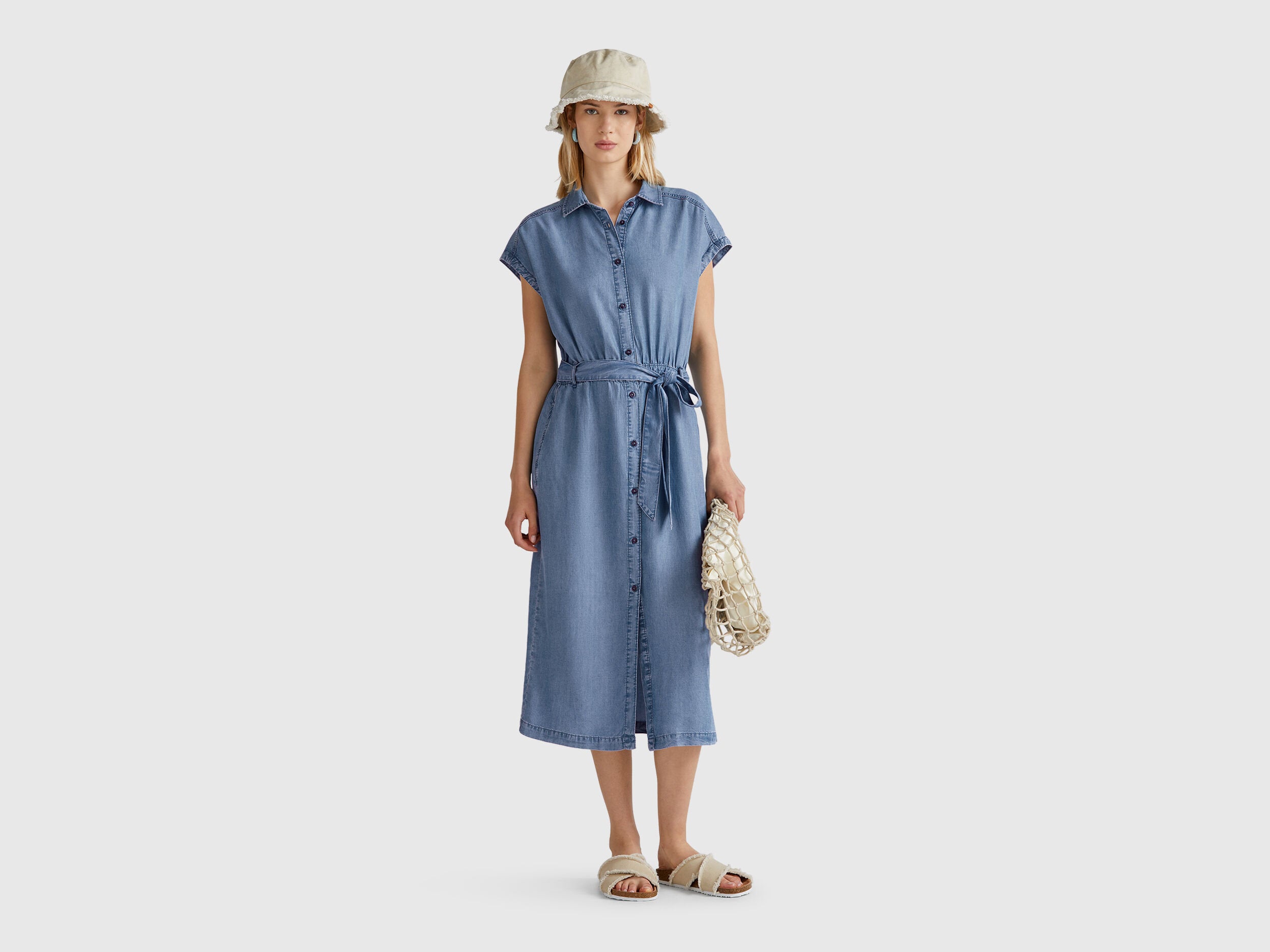 Benetton_Chambray Shirt Dress with Sash_4KHNDV0BI_902_03