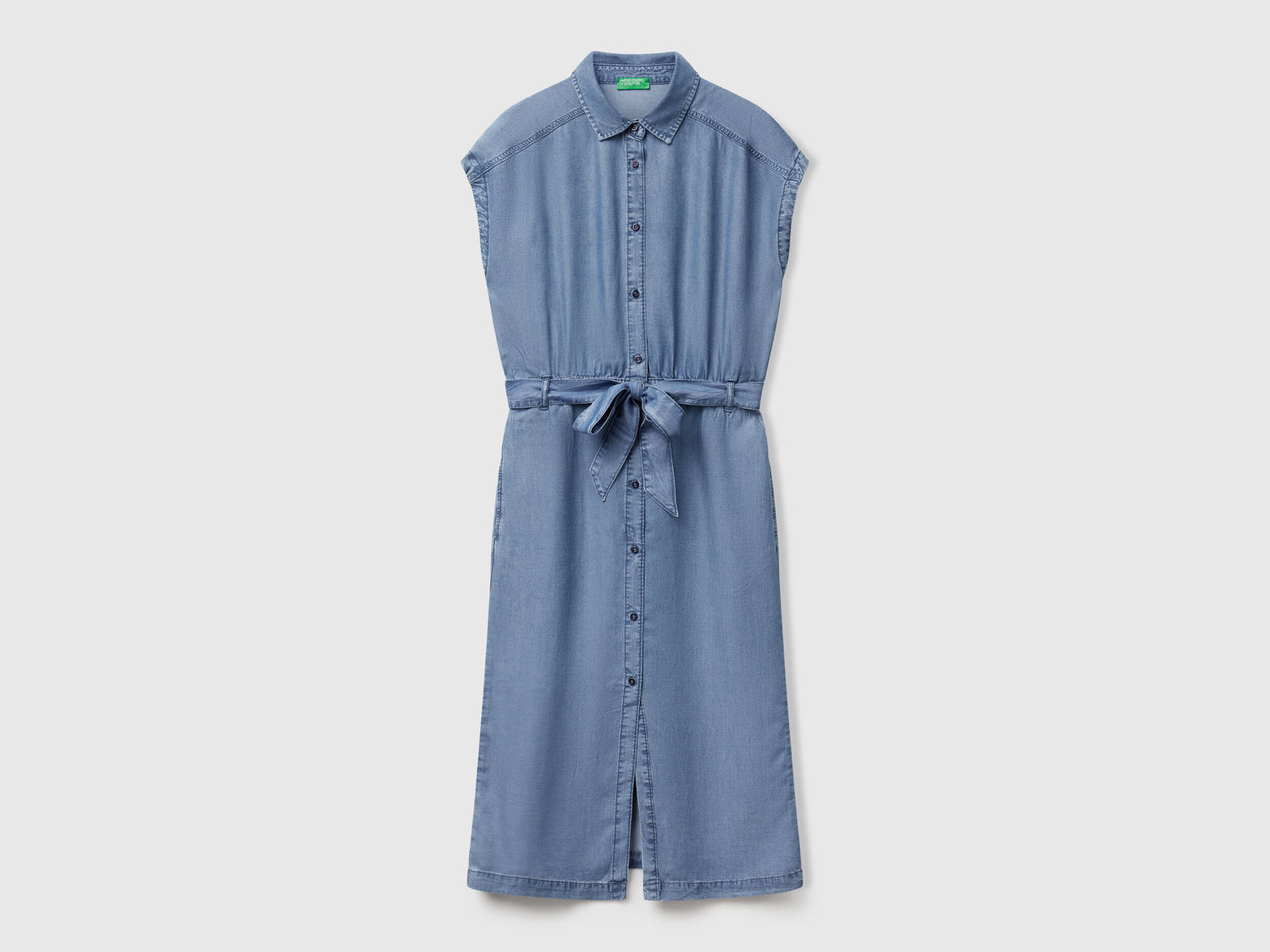 Benetton_Chambray Shirt Dress with Sash_4KHNDV0BI_902_04