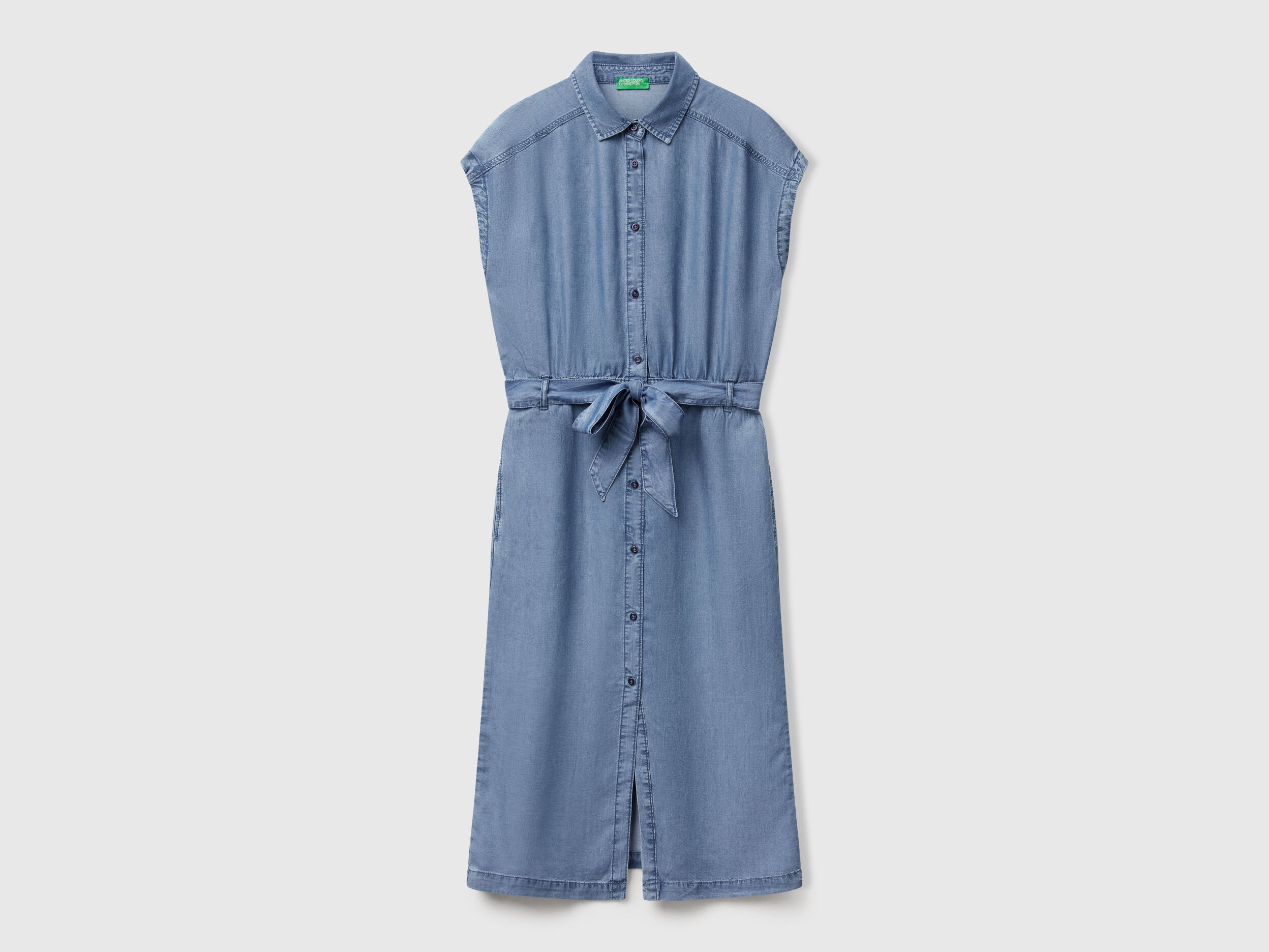 Benetton_Chambray Shirt Dress with Sash_4KHNDV0BI_902_04