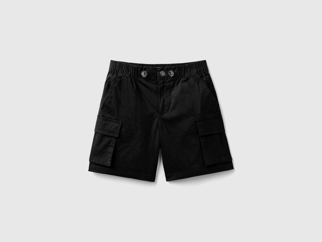 Cargo Bermuda Shorts In Stretch Cotton_4L2Vc9031_100_01