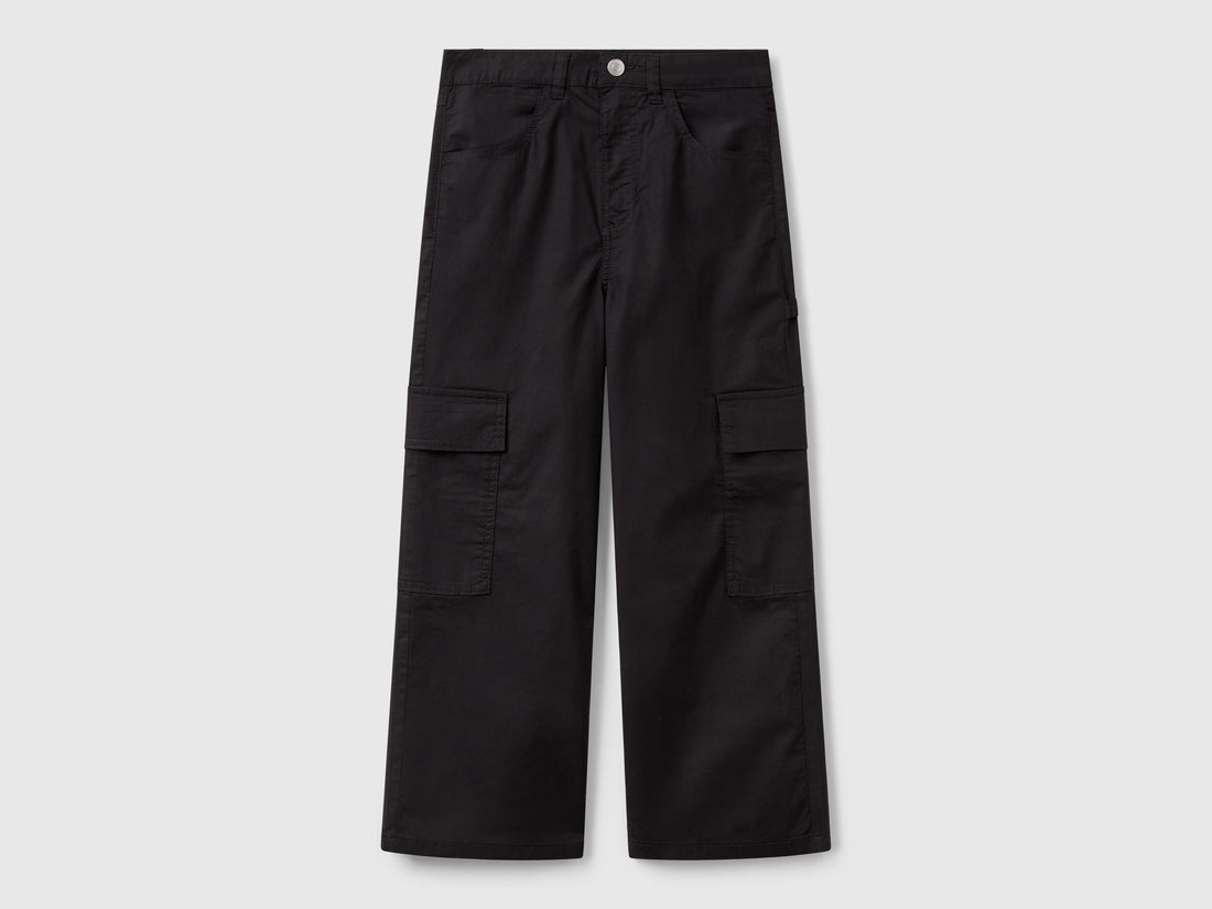 Benetton_Wide Fit Cargo Trousers_4L2VCE040_100_01