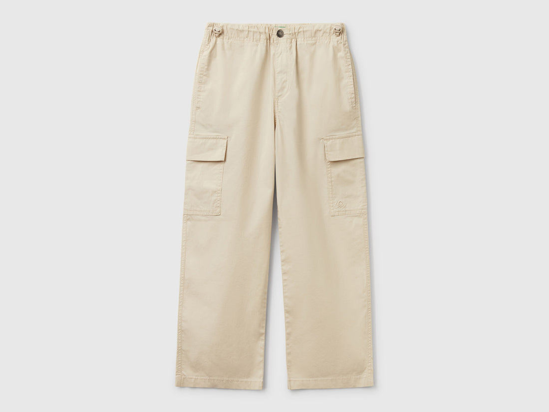 Benetton_Parachute Trousers in Stretch Cotton_4L2VCF04I_152_01