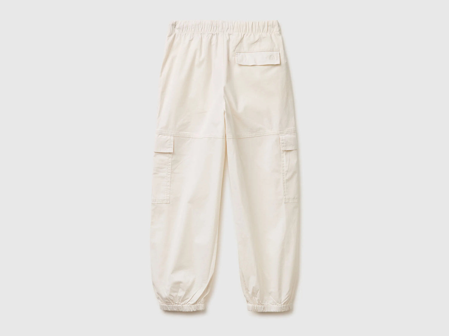 Benetton Creamy White Girls Jogger Fit Cargo Pants SKU: 4L2VCF05H_00E Image 02