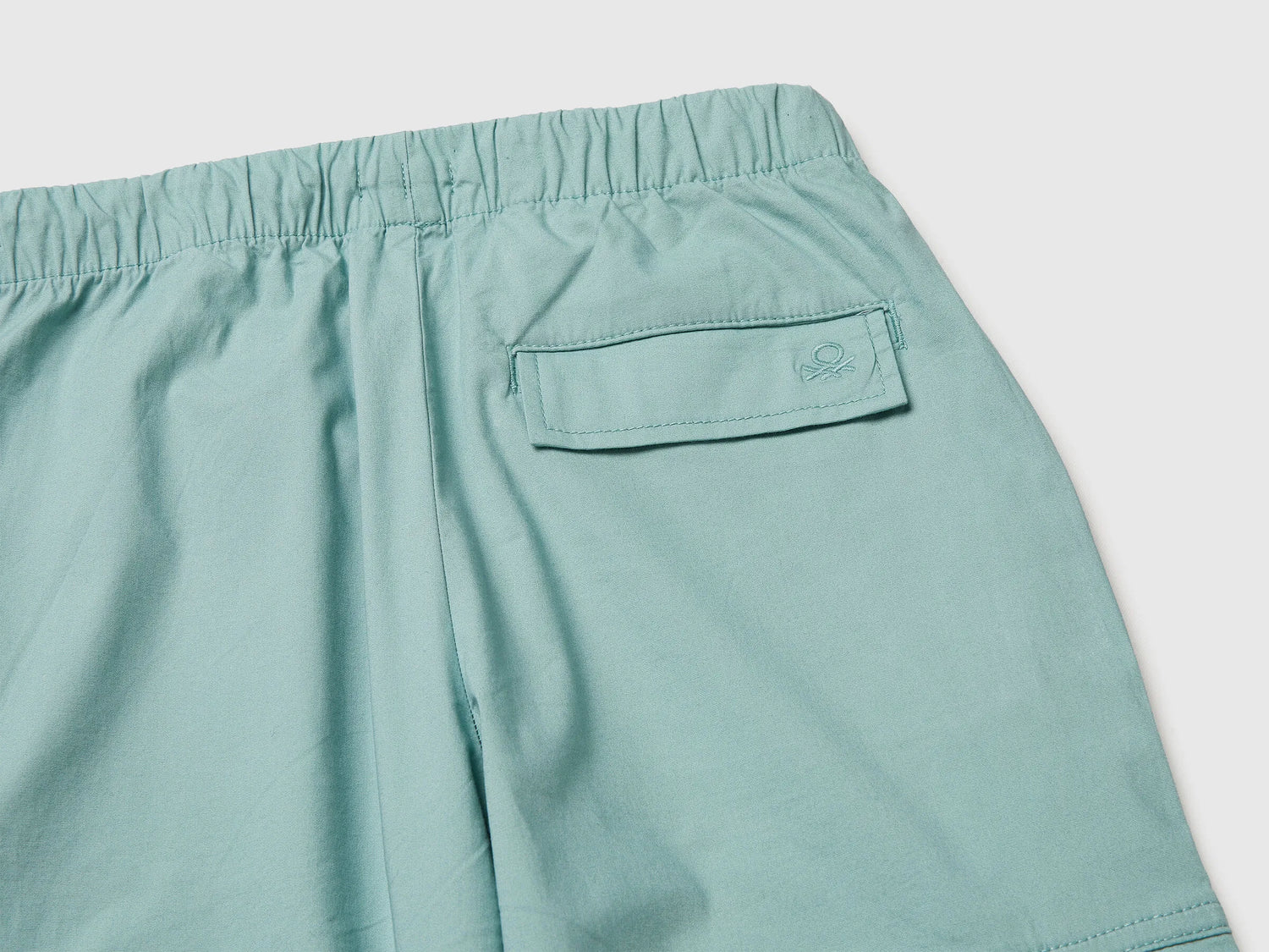 Benetton Aqua Girls Jogger Fit Cargo Pants SKU: 4L2VCF05H_30V Image 03