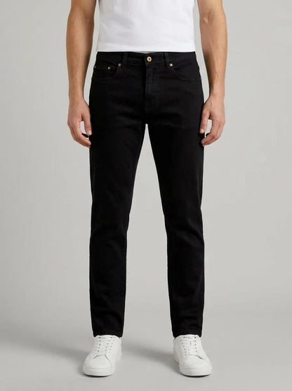 Benetton Black Men Five Pocket Slim Fit Jeans SKU: 4MCP57BC8_800 Image 00