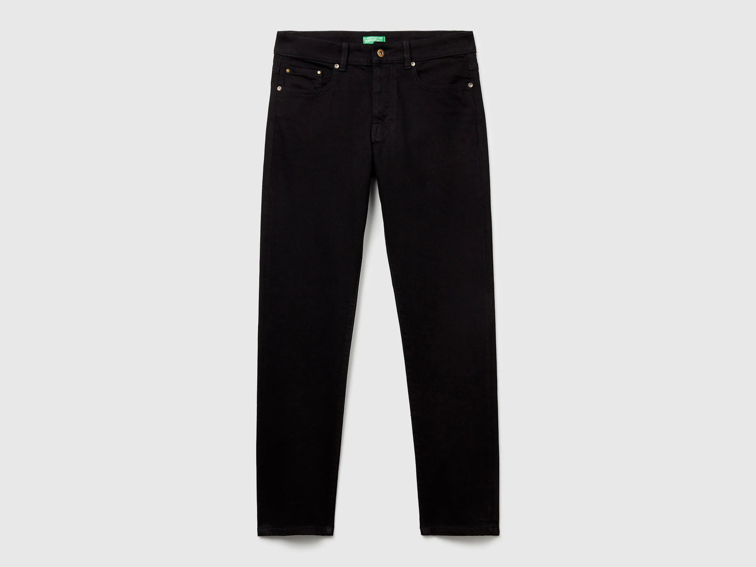 Benetton Black Men Five Pocket Slim Fit Jeans SKU: 4MCP57BC8_800 Image 04