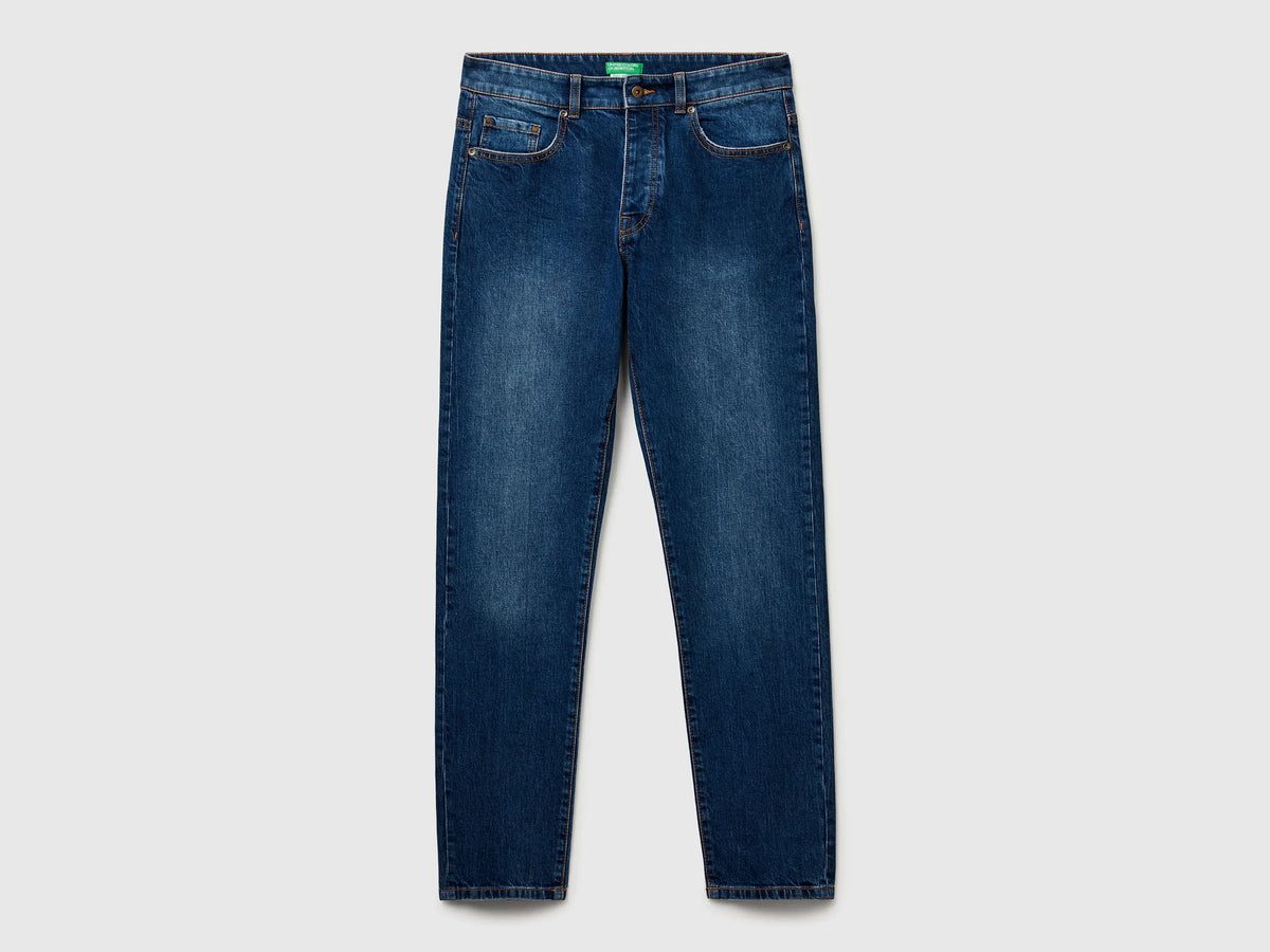 Benetton Blue Men Five Pocket Slim Fit Jeans SKU: 4MCP57BC8_901 Image 05