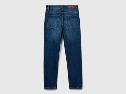 Benetton Blue Men Five Pocket Slim Fit Jeans SKU: 4MCP57BC8_901 Image 06