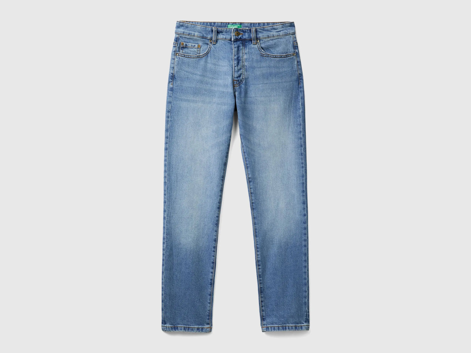 Benetton Bright Blue Men Five Pocket Slim Fit Jeans SKU: 4MCP57BC8_902 Image 05