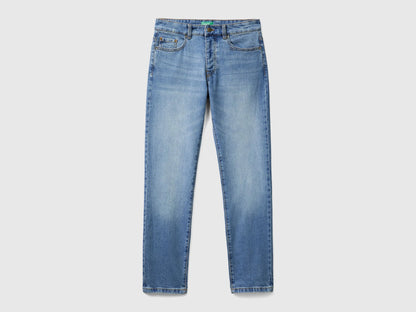 Benetton Bright Blue Men Five Pocket Slim Fit Jeans SKU: 4MCP57BC8_902 Image 05