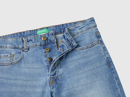 Benetton Bright Blue Men Five Pocket Slim Fit Jeans SKU: 4MCP57BC8_902 Image 07
