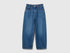 Benetton Blue Girls Balloon Fit Jeans SKU: 4MLNCE050_901 Image 01