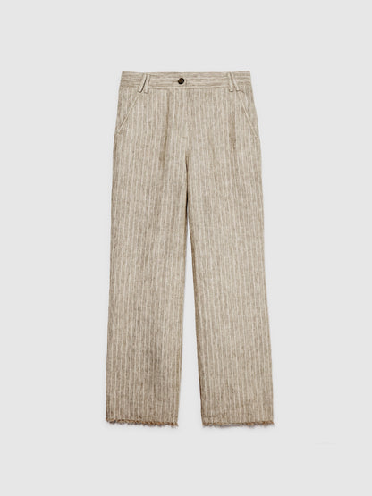 Pinstripe Trousers In 100% Linen_4NTHLF055_901_06