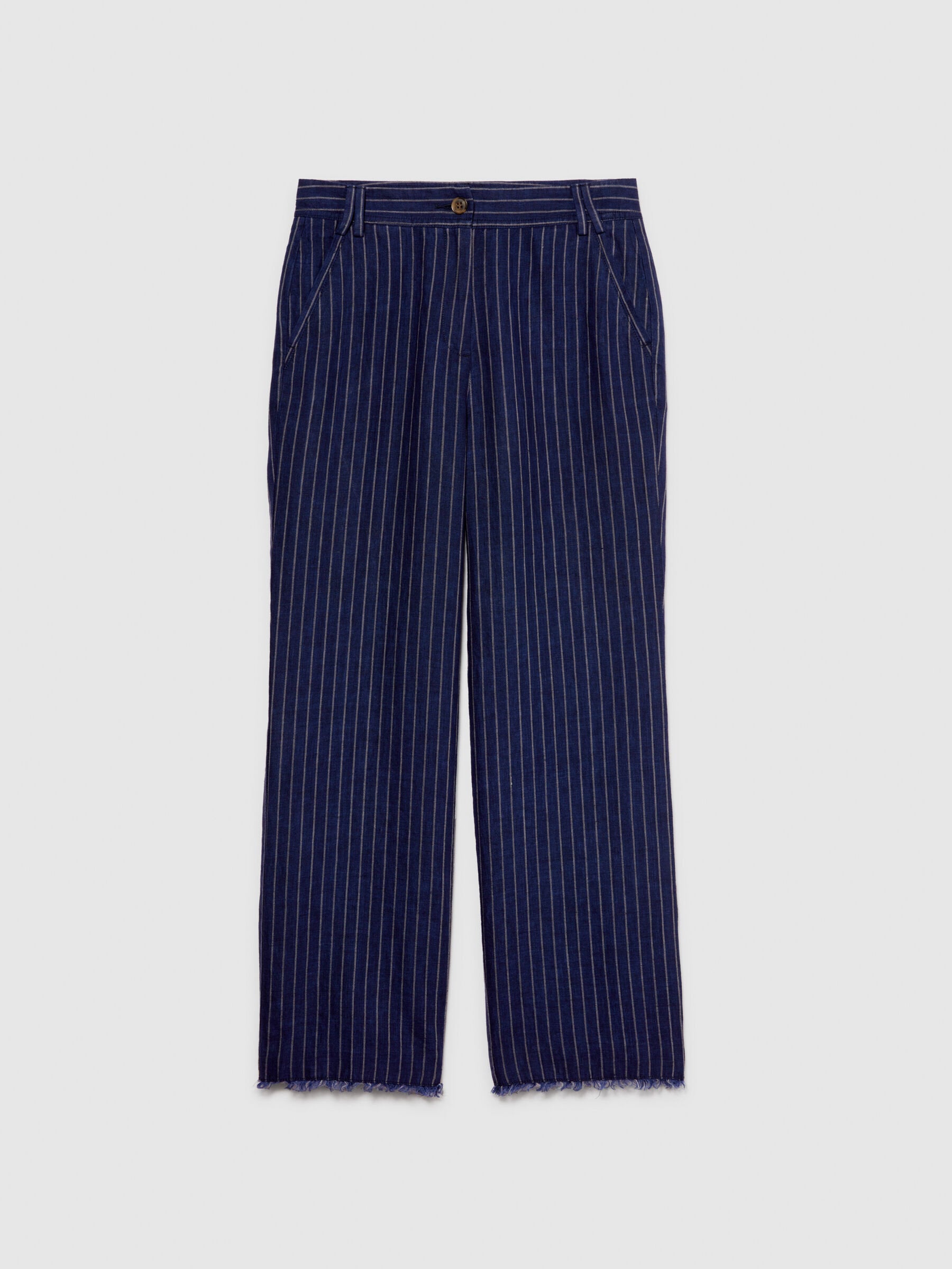 Pinstripe Trousers In 100% Linen_4NTHLF055_902_06