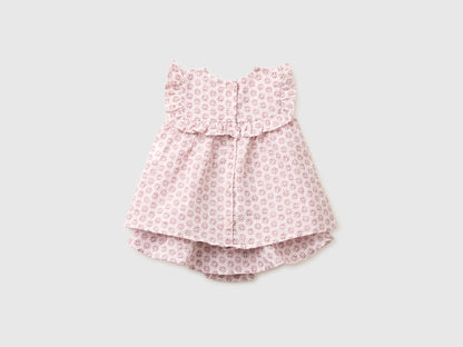 Benetton Pink Girls Floral Linen Blend Set SKU: 4NVDAK001_68E Image 02