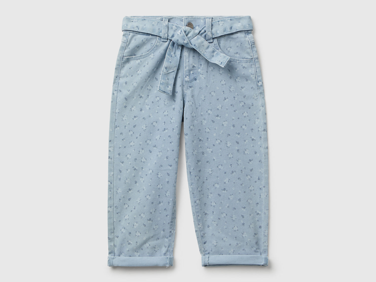 Benetton_Light Blue_Floral Jeans with Sash_4NZRGE02L_901_01