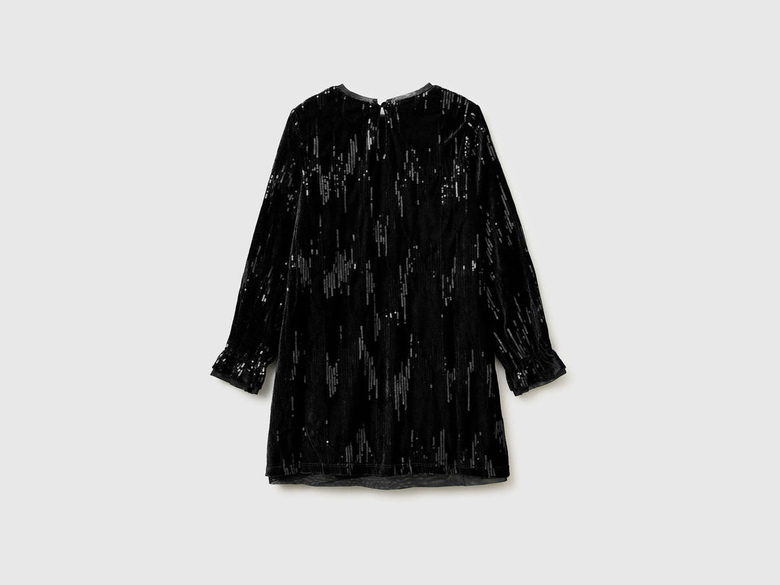 Benetton_Black_Velvet Dress with Sequins_4OZGCV03P_100_02