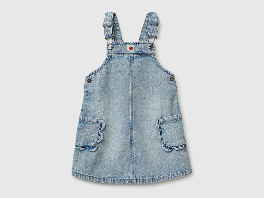 Benetton Light Blue Girls Denim Overall Skirt SKU: 4P1XGT00P_902 Image 01