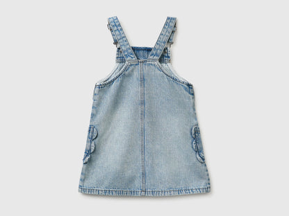 Benetton Light Blue Girls Denim Overall Skirt SKU: 4P1XGT00P_902 Image 02