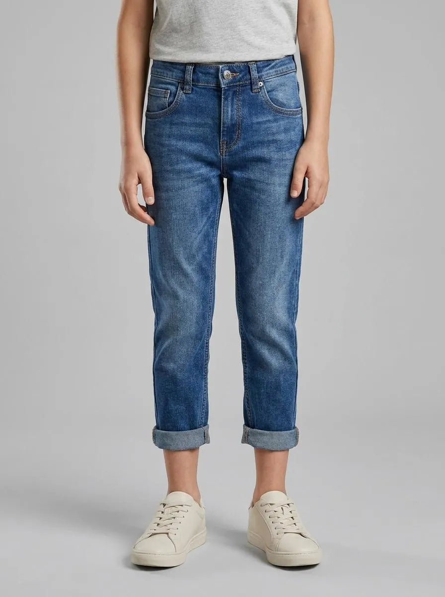 Benetton Blue Newborn Stretch Jeans SKU: 4PORAF013_901 Image 00