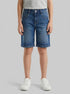 Benetton Dark Blue Boys Straight Fit Denim Bermudas SKU: 4PORC903I_901 Image 00