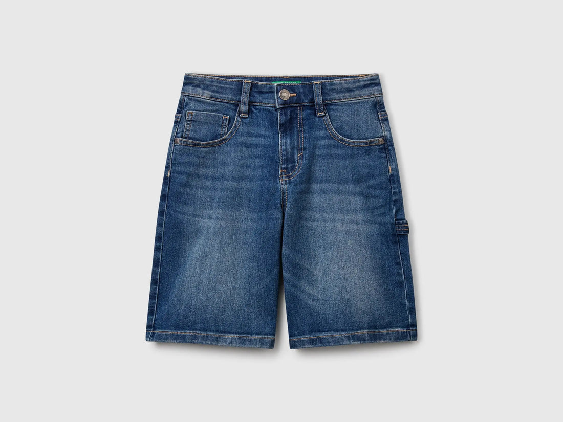 Benetton_Straight Fit Denim Bermudas_4PORC903I_901_01
